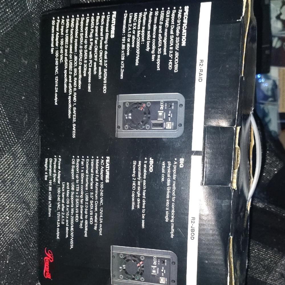 Rosewill R2 Dual Bay SATA II Storage System - Picture 4 of 5